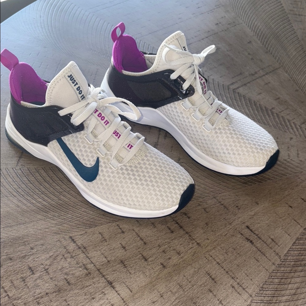 Nike White and Blue Sneakers Modern Athletic Design